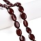 Natural Red Rainbow Jasper Beads Strands, Flat Oval, 14x10x5.5mm, Hole: 1.2mm, about 28pcs/strand, 15.55''(39.5cm)