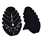 Velvet Necklace Display Stand, Jewelry Easel, with 5 Notches for Chains, Necklaces, Black, 28.1x20.1x1.05~22.1cm