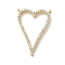 Brass Micro Pave Cubic Zirconia Pendants, Heart Charms, Long-Lasting Plated, Rack Plating, Lead Free & Cadmium Free, Real 18K Gold Plated, 31x20.5x2.5mm, Hole: 1.2mm & 1.5mm