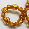 Handmade Silver Foil Glass Beads, Heart, Chocolate, 12x12x8mm, Hole: 2mm
