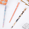 3Pcs 3 Colors Cellulose Acetate(Resin) Hair Sticks, Twist Bar Shape, Mixed Color, 177x10x9.5mm, 1pc/color