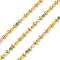 Brass Enamel Link Chains, wiht Spool, Long-Lasting Plated, Soldered, Lead Free & Cadmium Free, Colorful, Links: 9x4.5x2mm
