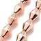 Synthetic Non-magnetic Hematite Beads Strands, Faceted, Bicone, Rose Gold Plated, 11.5~12x7x7mm, Hole: 1mm, about 35pcs/strand, 16.54''(42cm)