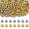 300Pcs 2 Colors Iron Bell Charms, Nice For Christmas Day Decoration, Platinum & Golden, 8x6mm, Hole: 1mm, 150pcs/color