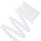 15Yards Milk Fibre Embroidery Flower Lace Trim, for Clothes Accessories, White, 1-3/8 inch(36mm)