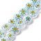 Handmade Millefiori Lampwork Beads Strands, Flat Round, Clear, 10x3.5mm, Hole: 0.8mm, about 38pcs/strand, 14.65''(37.2cm)