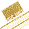 FINGERINSPIRE 10 Yards Sequin Tassel Trim 2-1/4 inch Wide Golden Braided Fringe Tassel Lace Ribbon Trim Polyester Gold Metallic Braided Teadrop-Shape Sequin Fringe Lace Ribbon for Sewing DIY Crafts