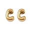 304 Stainless Steel Charms, Letter, Ion Plating(IP), Real 18K Gold Plated , Letter C, 7.5x4.5x3.5mm, Hole: 1.8mm