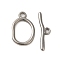 Non-Tarnish 304 Stainless Steel Toggle Clasps, Oval, Stainless Steel Color, Oval: 24.5x15.5x3mm, Hole: 3.5mm, bar: 7.5x28x2mm, Hole: 3mm