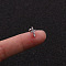 Brass Micro Pave Clear Cubic Zirconia Cartilage Earrings for Women, with Stainless Steel Pins, Stainless Steel Color, Cross, 6mm, Pin: 1.2mm
