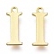 PVD Vacuum Plating  304 Stainless Steel Charms, Laser Cut, Alphabet, Golden, Letter.I, 12.5x5x0.8mm, Hole: 1mm