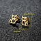201 Stainless Steel Stud Earrings, Golden, Cat Shape, 8x7mm