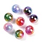 Gradient Color Resin Beads, Pearlized, Round, Mixed Color, 16mm, Hole: 2.5mm