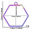 Stainless Steel Open Back Bezel Pendants, For DIY UV Resin, Epoxy Resin, Pressed Flower Jewelry, Rainbow Color, Hexagon, 28x28x3mm, Hole: 2.2mm