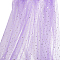 Star & Moon Pattern Nylon Mesh Fabrics, for Costume Accessories, Medium Purple, 1800x1600x1.2mm
