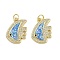 Brass Micro Pave Cubic Zirconia Enamel Pendants, with Jump Ring, Real 18K Gold Plated, Fish, 19x14x3mm, Hole: 3.5mm