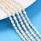Natural Cultured Freshwater Pearl Beads Strands, Rice, Seashell Color, 4~5x3~3.5mm, Hole: 0.4mm, about 36pcs/strand, 6.50~6.69''(16.5~17cm)