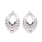 Alloy Pendants, Lead Free and Cadmium Free, Oval, Antique Silver, 44x26x1.5mm, Hole: 2mm