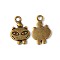 Tibetan Style Alloy Kitten Pendants, Cadmium Free & Nickel Free & Lead Free, Cat Head Shape, Antique Bronze, 18.5mm long, 12.5mm wide, 2mm thick, hole: 3mm