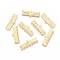 Tibetan Style Alloy Chandelier Component Links, Lead Free and Cadmium Free, Golden, about 11mm long, 28mm wide, 1mm thick, hole: 1mm