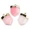 Natural Jade Dyed Pointed Pendants, Faceted Bullet Charms with Rack Plating Golden Plated Brass Findings, 24.5~25x16~16.5x7~7.5mm, Hole: 2.3mm