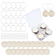 SUNNYCLUE Wooden Wine Glass Charms Tags Wood Wine Glass Identifiers Markers with 20Pcs Wood Pendants & 20Pcs Hoop Earrings Findings & 20Pcs Jump Rings for Party Favors Family Gathering DIY-SC0010-07-1