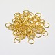 Rack Plating and Vacuum Plating Brass Closed Jump Rings KK-I598-13G-10mm-RS-2