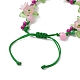 2 браслет из акрила с цветочным узором BJEW-MZ00221-8
