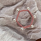 Accessoires de cheveux élastiques en tissu hexagonal OHAR-PW0007-52E-1
