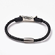 Unisex Leather Cord Bracelets BJEW-JB04775-3
