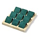 Soportes de exhibición de aretes de madera rectangulares de 9 ranura EDIS-R027-04F-3