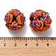 Бусины из полимерной глины со стразами и смолой на тему Хэллоуина RESI-Z045-02B-01-3