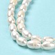 Fili di perle di perle d'acqua dolce coltivate naturali PEAR-E016-195-4
