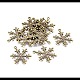 亜鉛チベット風合金ペンダント  スノーフレークペンダント  クリスマスの日のギフトを作るためのチャーム  鉛フリー及びカドミウムフリー  アンティークブロンズ  約29mm長  22 mm幅  厚さ3mm  穴：2mm TIBEP-12740-AB-LF-2