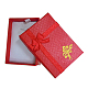 Rouges pendentifs boîtes avec ruban BC012-2