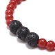 7 stücke 7 farben acryl & natürliche lavagestein runde perlen stretch armbänder sets BJEW-JB08551-7