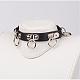 Punk Rock Style Cowhide Leather Choker Necklaces NJEW-D287-01-4