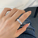 Кольцо на палец из стерлингового серебра с родиевым покрытием и фианитами RJEW-F150-59B-P-5
