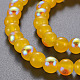 Chapelets de perles en verre peint par pulvérisation GGLA-S058-001C-02-3