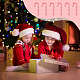 Dicosmetic クリスマスプラスチックカボション 50 個  キャンディー棒  レッド  49~50x18~19.5x5mm KY-DC0001-19-7