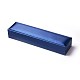 プラスチックアクセサリー箱  PUレザーで覆われた  長方形  ブルー  22x5.7x3.4cm LBOX-L004-E02-1
