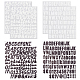 Ahandmaker 8 foglio di decalcomanie adesive con numeri alfabetici DIY-GA0004-01-1