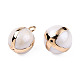 Colgantes de perlas keshi de perlas barrocas naturales electrochapadas PEAR-N021-12-4