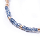 Bracciali di perline intrecciati con filo di nylon regolabile BJEW-JB04374-04-2