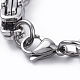 Unisex 201 acero inoxidable pulseras de cadena bizantinas BJEW-E372-01A-4