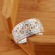 Винтаж элегантный стиль моды латунные полые металлические кольца RJEW-EE0002-006P-G-7