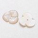 Flower Natural White Shell Beads SSHEL-I013-01-2