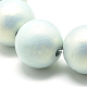 Perles acryliques opaques peintes à la bombe ACRP-Q024-10mm-G01-2