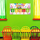 紙ぶら下げバナー教室の装飾  単語の長方形  学校の装飾用品のお祝いの背景  カラフル  1000x250mm  2個/セット AJEW-WH0340-005-5