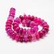 Faceted Natural Pink Agate Beads Strands G-K115-75-A-2